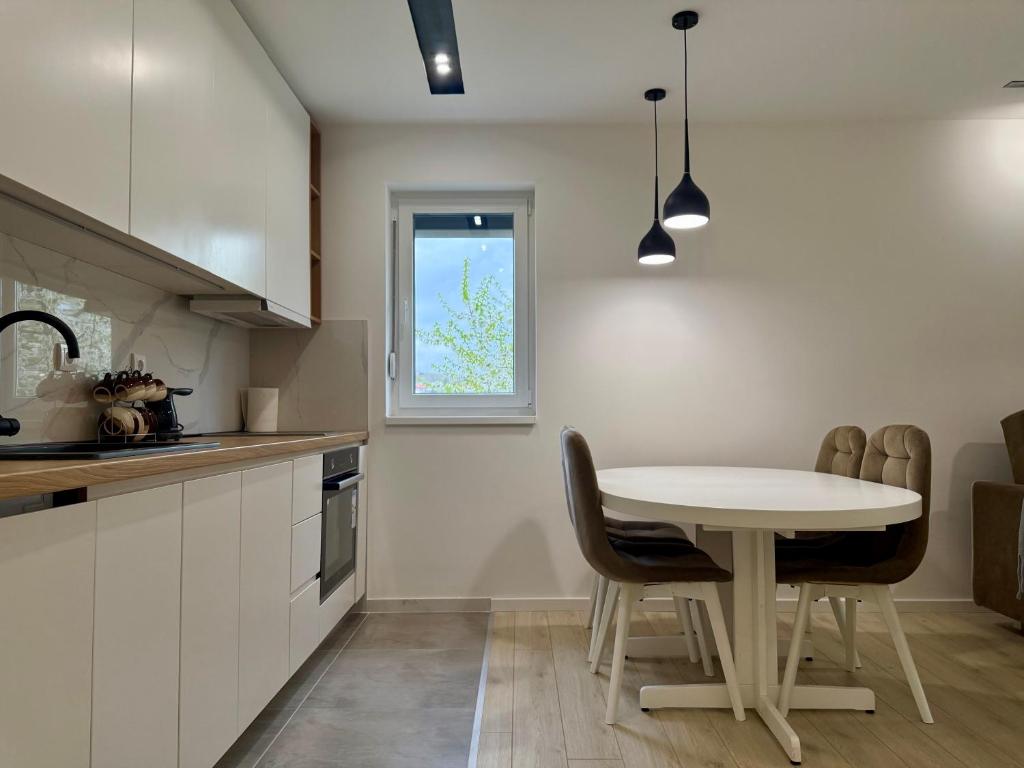 Kuchyň nebo kuchyňský kout v ubytování Cvetkovic apartman