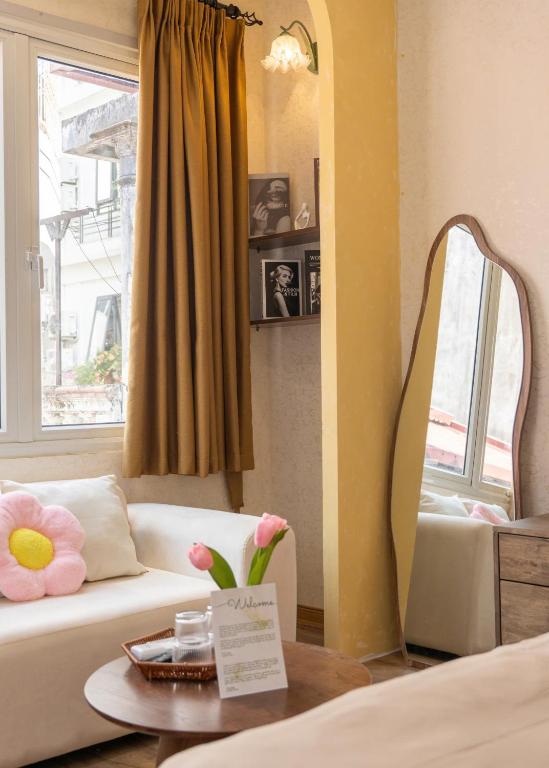 Postel nebo postele na pokoji v ubytování Dechill House