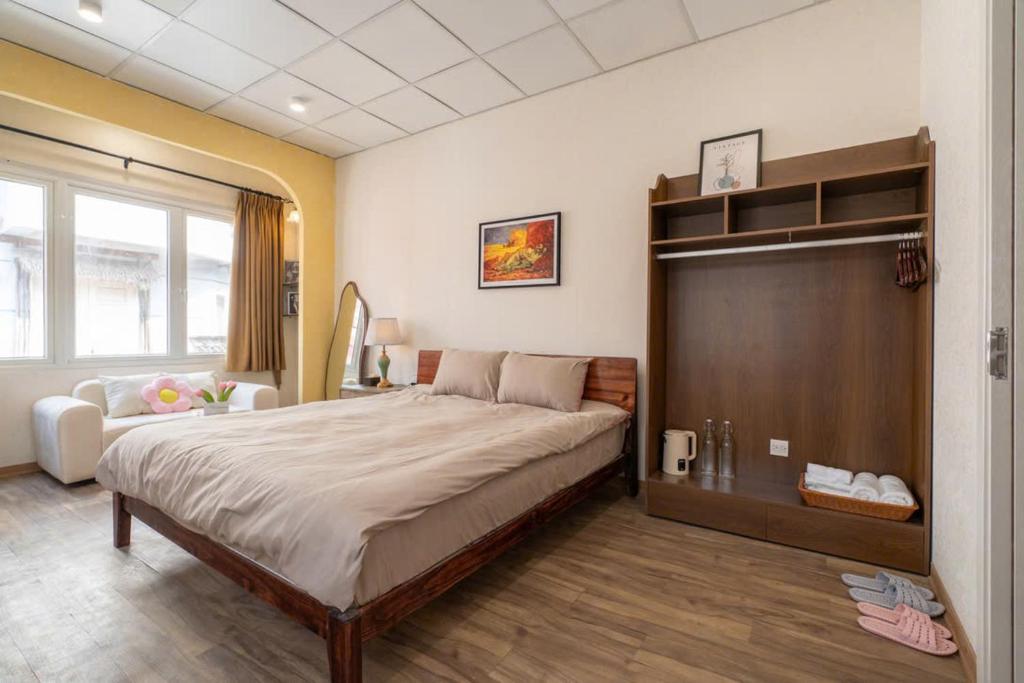 Postel nebo postele na pokoji v ubytování Dechill House