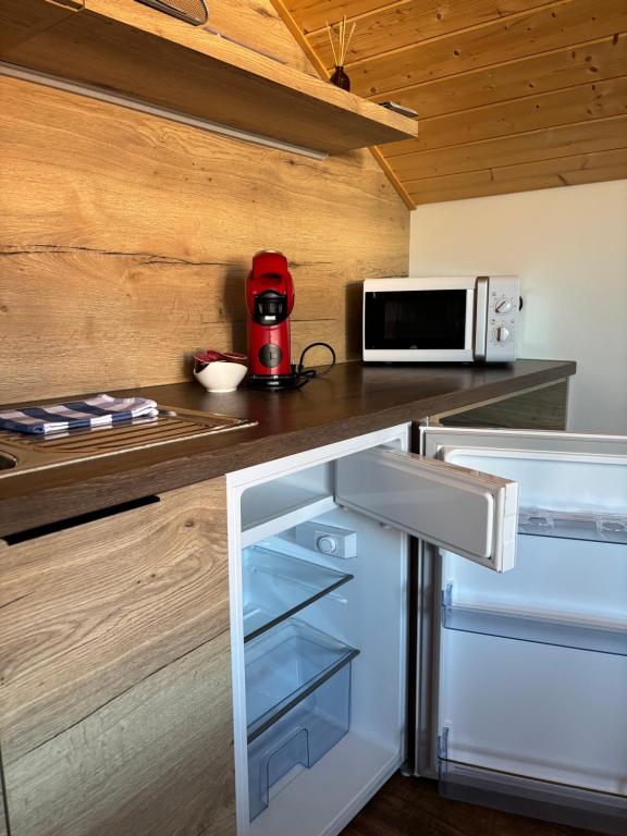 Kuchyň nebo kuchyňský kout v ubytování Vinný apartmán Pouzdřany
