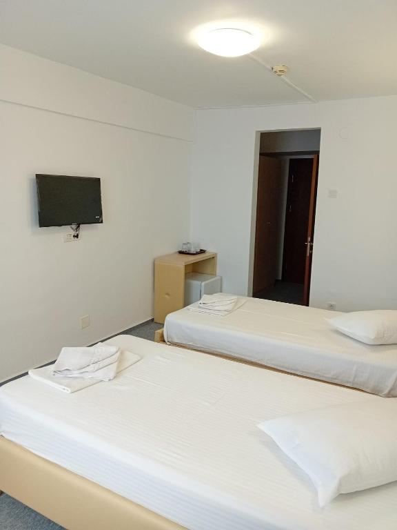 Postel nebo postele na pokoji v ubytování Hotel viilor