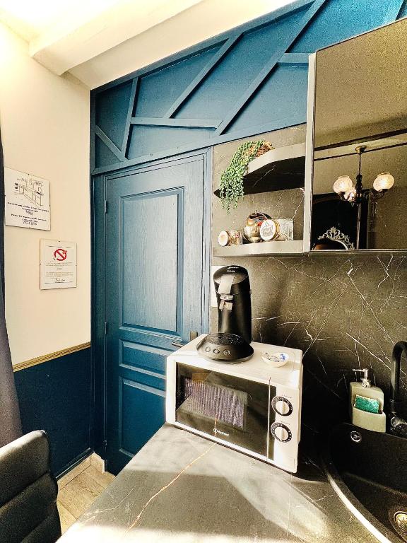 Kuchyň nebo kuchyňský kout v ubytování Studio Royal Saint-Omer Centre
