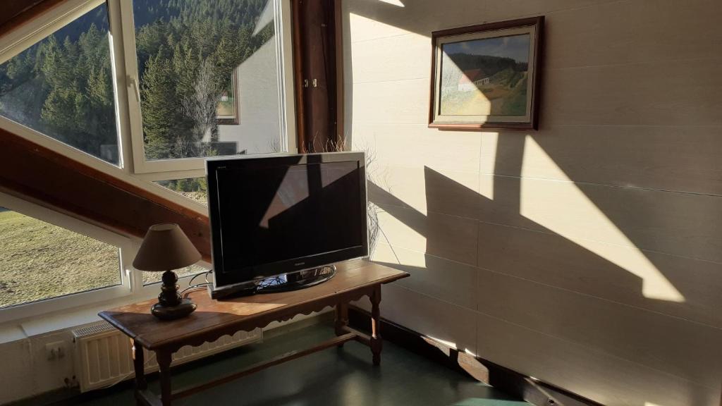 TV a/nebo společenská místnost v ubytování Domaine Des Hauts Viaux