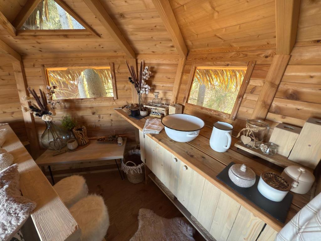 Posezení v ubytování Treehouse U rybníka