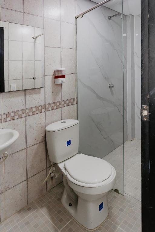 Koupelna v ubytování Hotel Plataneras Caney