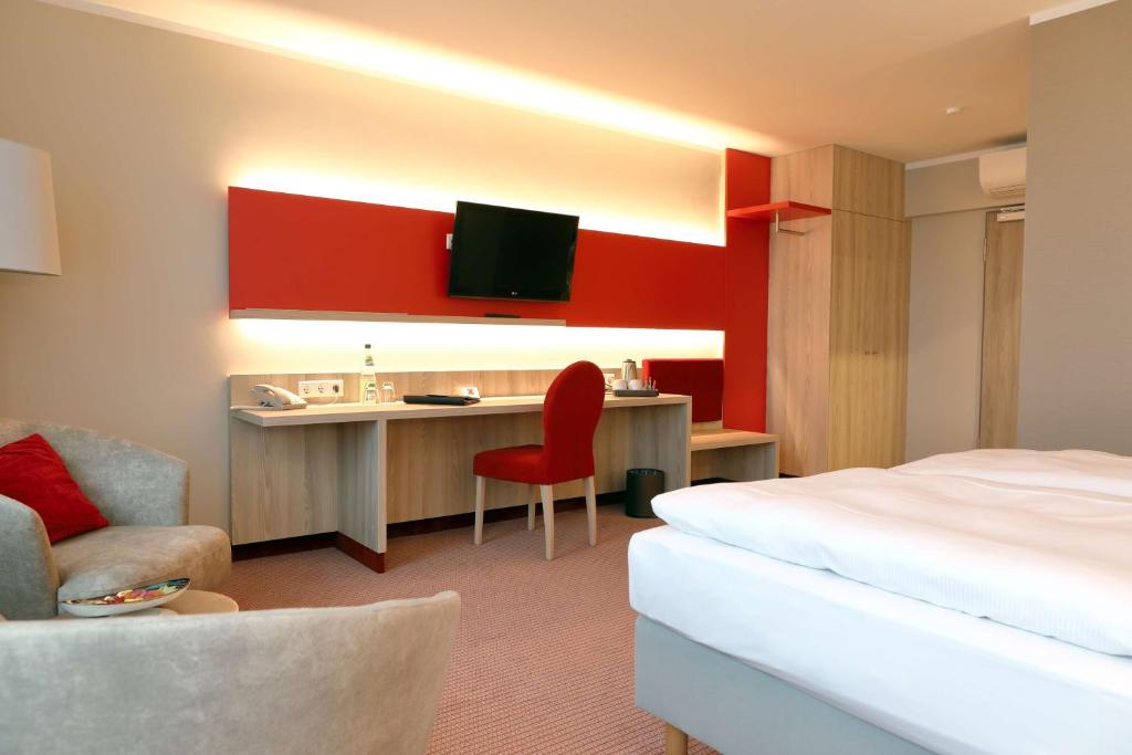 Postel nebo postele na pokoji v ubytování Best Western Erfurt-Apfelstädt