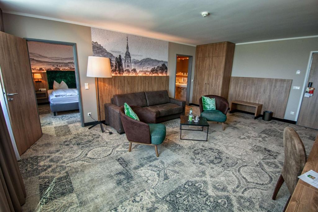 Postel nebo postele na pokoji v ubytování Best Western Erfurt-Apfelstädt