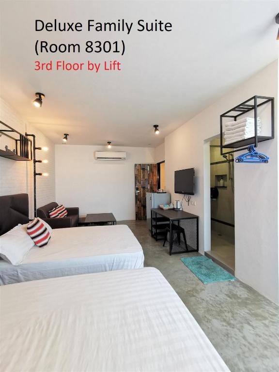 TV a/nebo společenská místnost v ubytování Mwv Family Suite Room