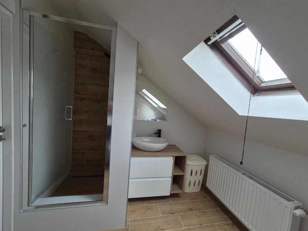 Postel nebo postele na pokoji v ubytování Apartmán Hugo
