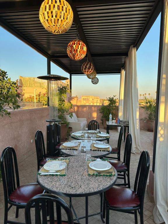 Balkón nebo terasa v ubytování Riad Atrium & Spa