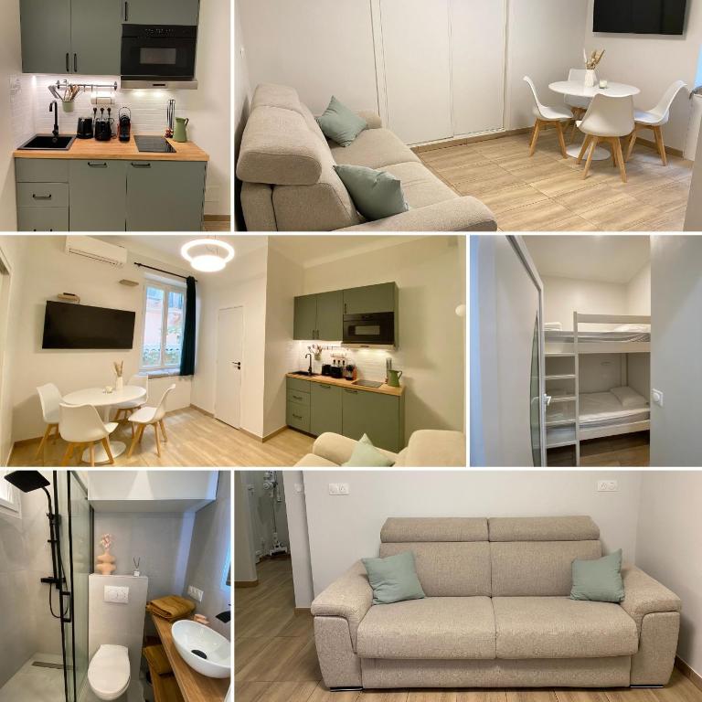 Posezení v ubytování Appartements neuf - Frontière de Monaco - clim - WIFI