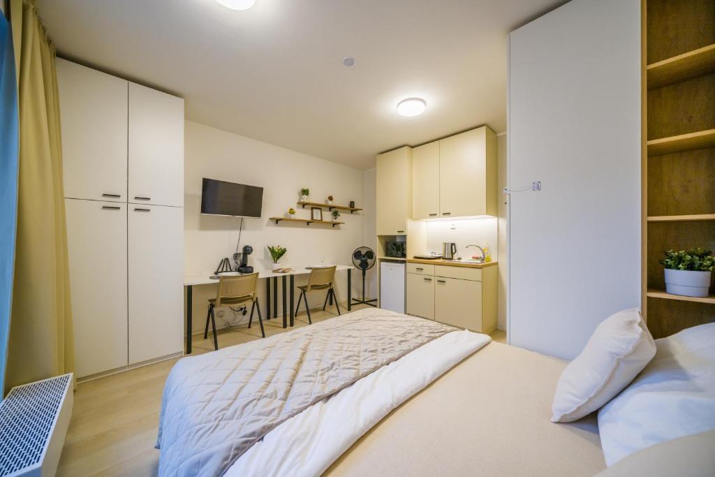 Η κουζίνα ή μικρή κουζίνα στο APARTIA apartments Brno-center
