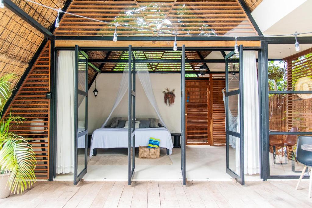 Balkón nebo terasa v ubytování Azul Nomeolvides Bacalar - Guests Only