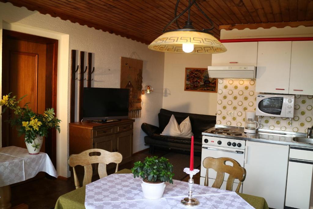 Kuchyň nebo kuchyňský kout v ubytování Stockerhaus