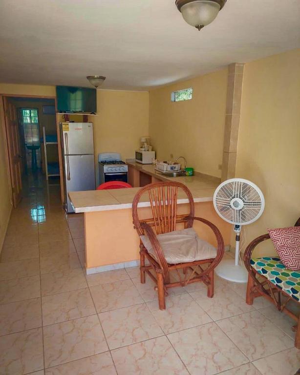 Kuchyň nebo kuchyňský kout v ubytování Cabañas El Valle