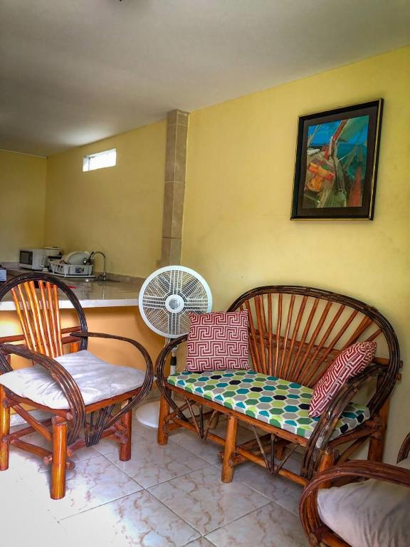 Posezení v ubytování Cabañas El Valle