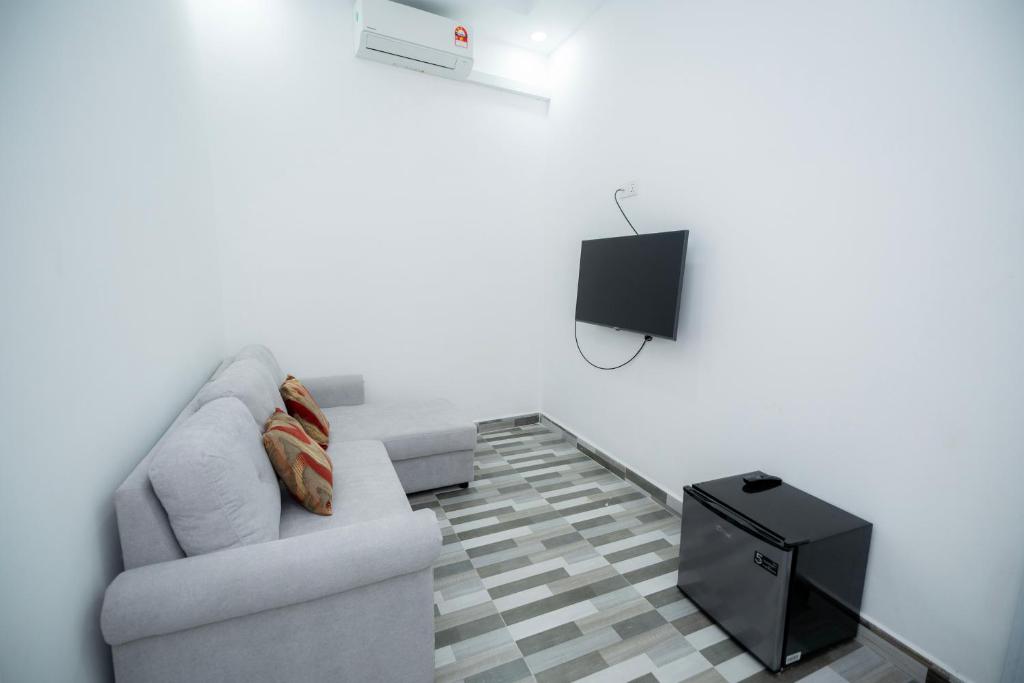 TV a/nebo společenská místnost v ubytování Bona Hotel