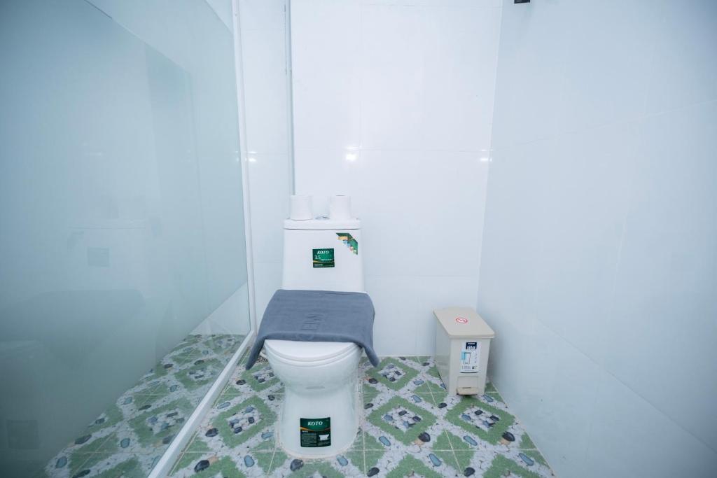 Koupelna v ubytování Bona Hotel