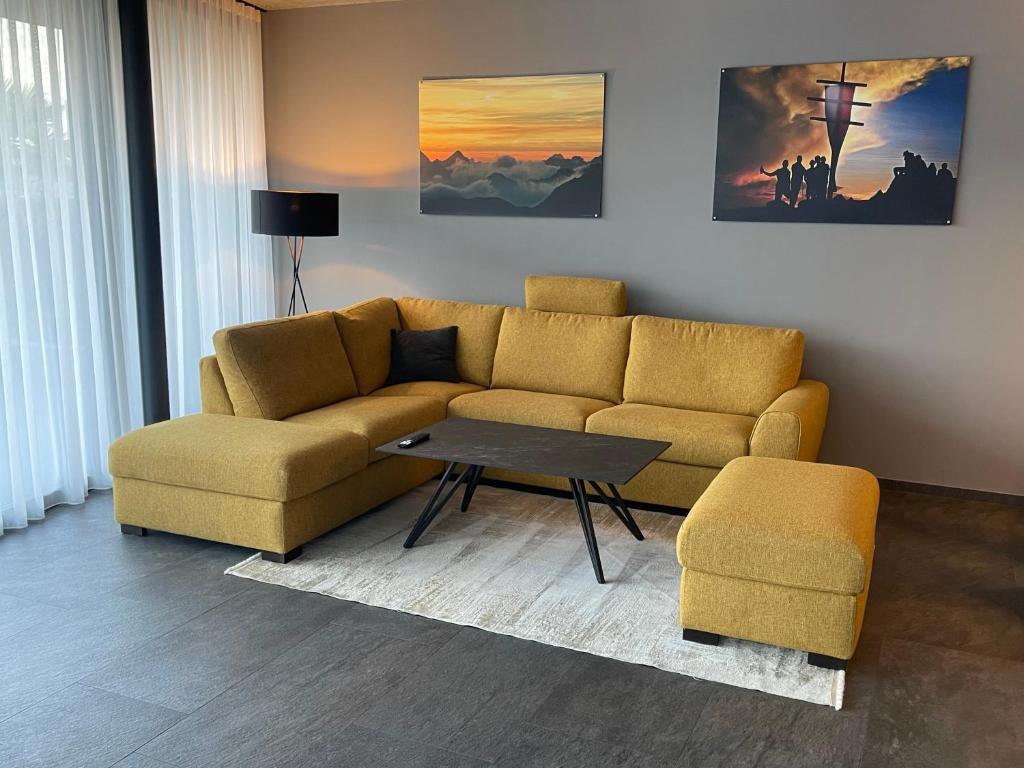 Posezení v ubytování Premium Apartments Faselehof