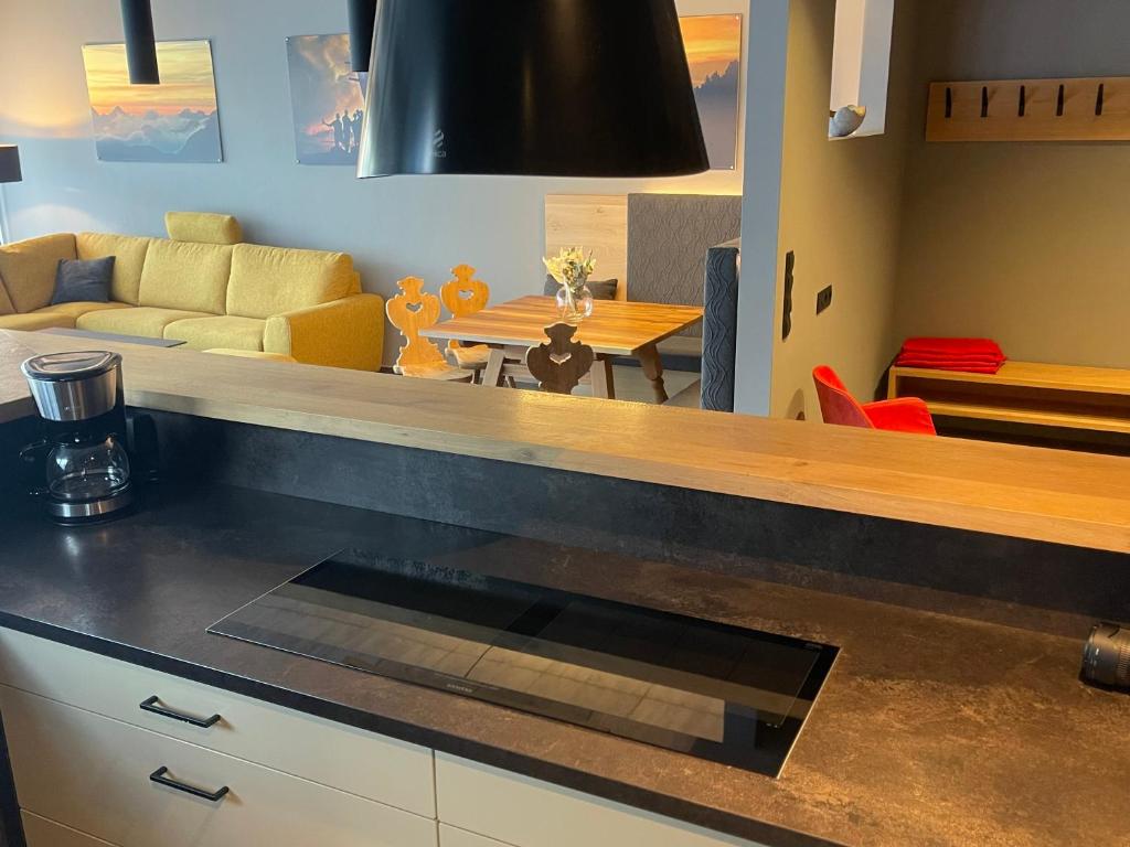 Kuchyň nebo kuchyňský kout v ubytování Premium Apartments Faselehof