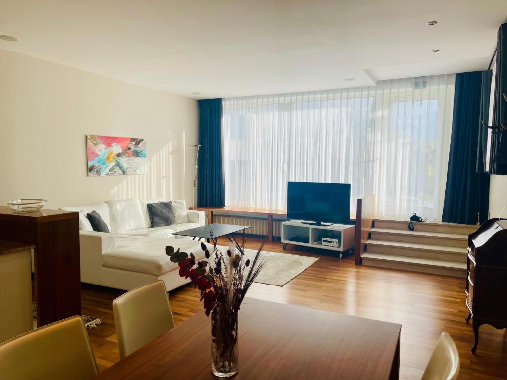 TV a/nebo společenská místnost v ubytování Premium Apartments Faselehof