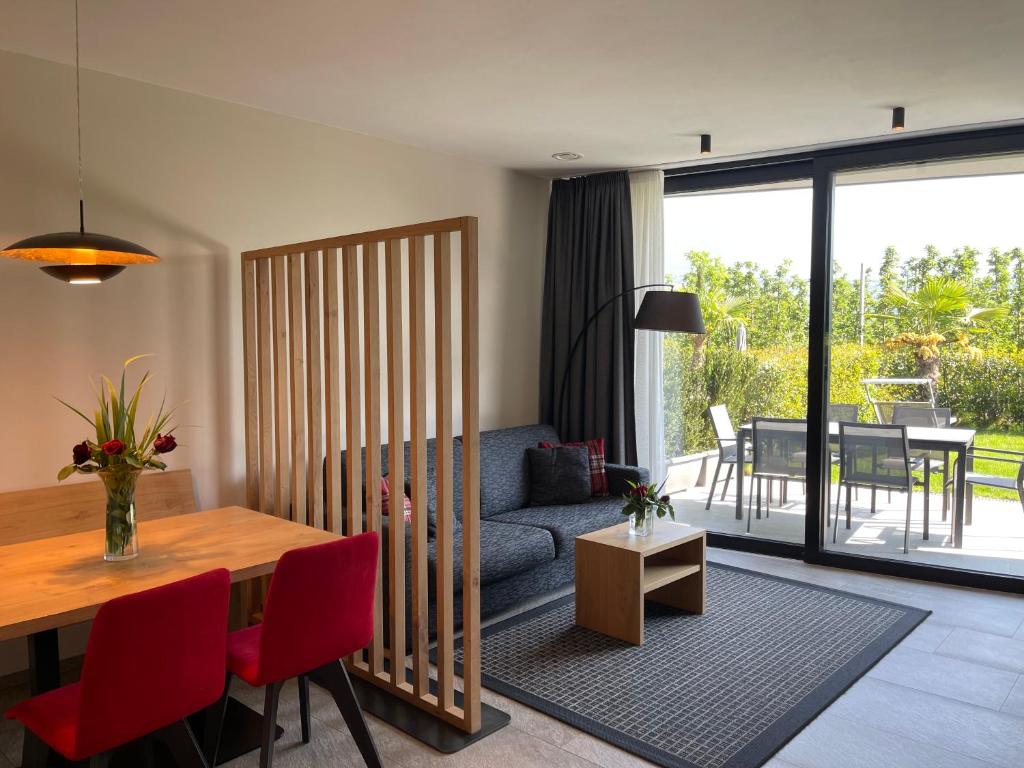 Posezení v ubytování Premium Apartments Faselehof