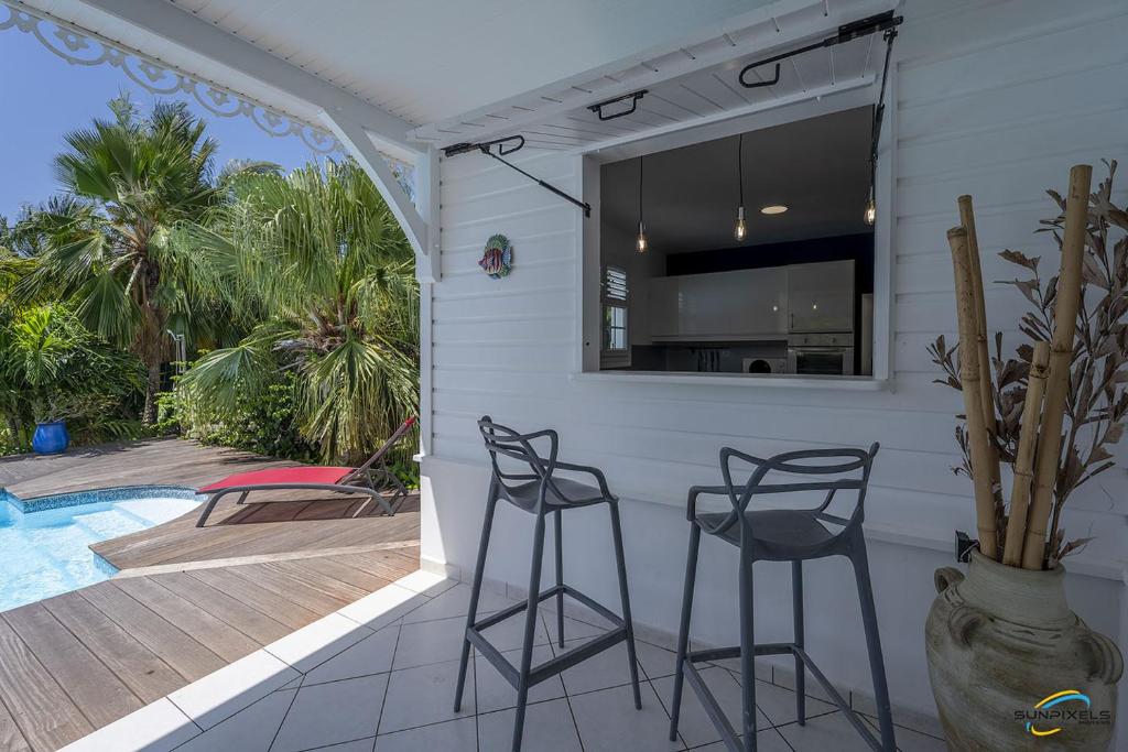 Bazén v ubytování Villa An ti kwen paradi 3 chambres avec piscine et vue mer nebo v jeho okolí