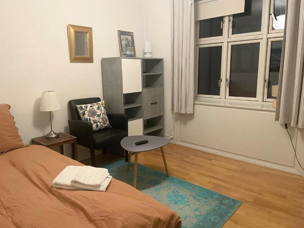 Posezení v ubytování Christianshavns lakes room