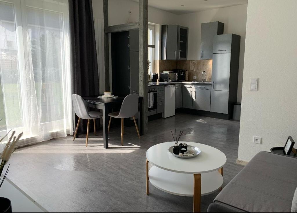 Køkken eller tekøkken på Ferienwohnung im Harz 4