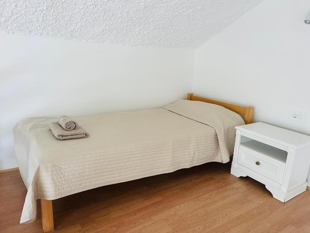 Postel nebo postele na pokoji v ubytování Swiss studio