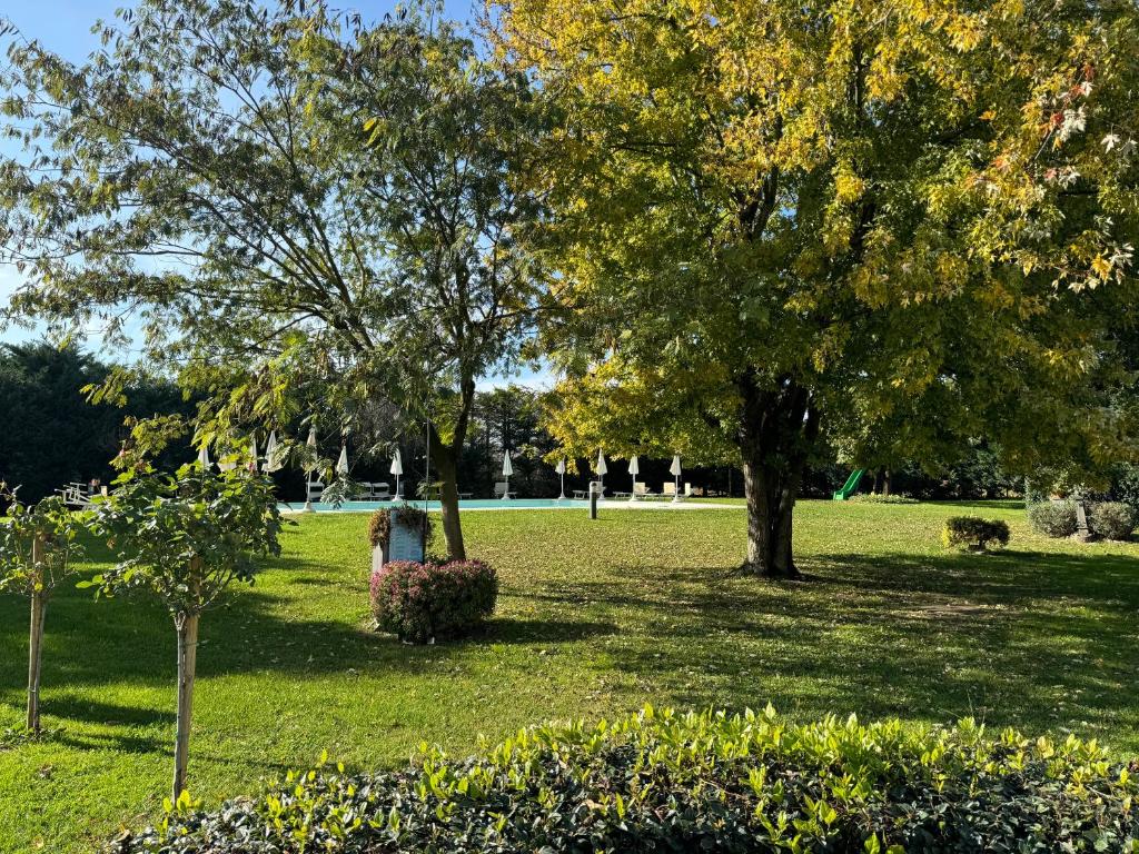 A garden outside La Locanda dei Golosi