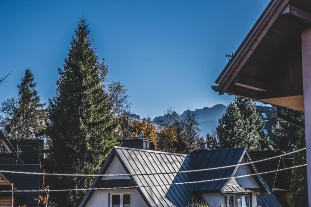 Výhľad na hory alebo výhľad na hory priamo z privátu
