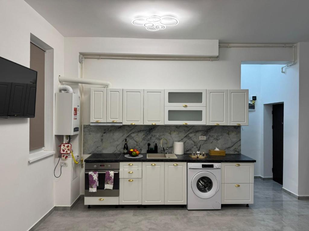O bucătărie sau chicinetă la Dady's Apartament