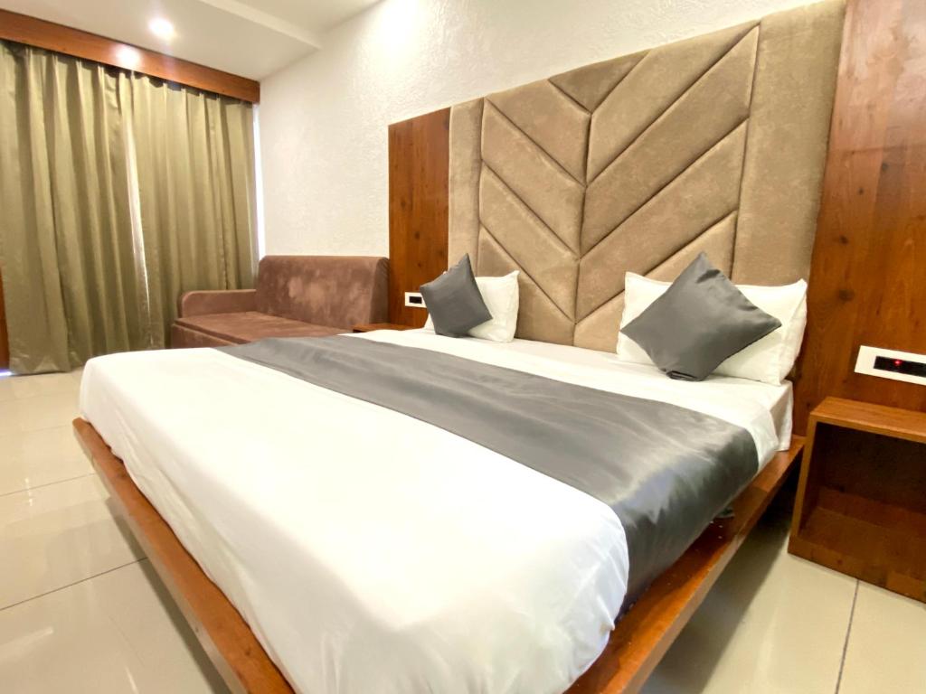 Postelja oz. postelje v sobi nastanitve Sonu Guesthouse & Hostel, Rishikesh