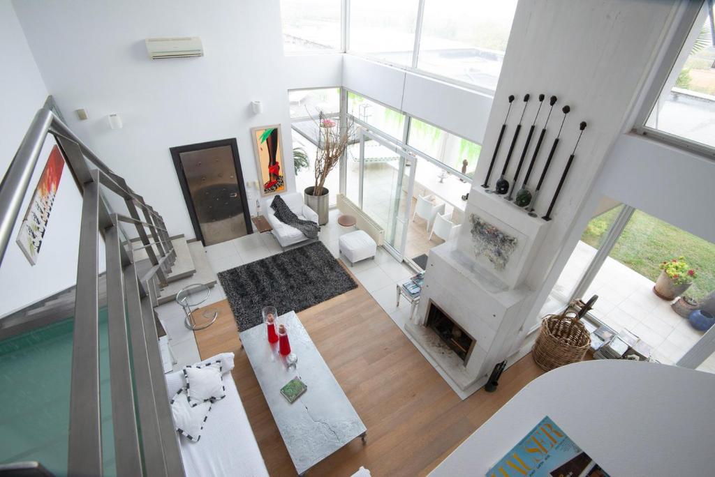 Posezení v ubytování Modern House Ancient Pydna