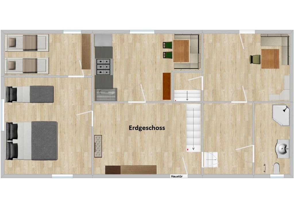 The floor plan of Ferienhaus Mörtl