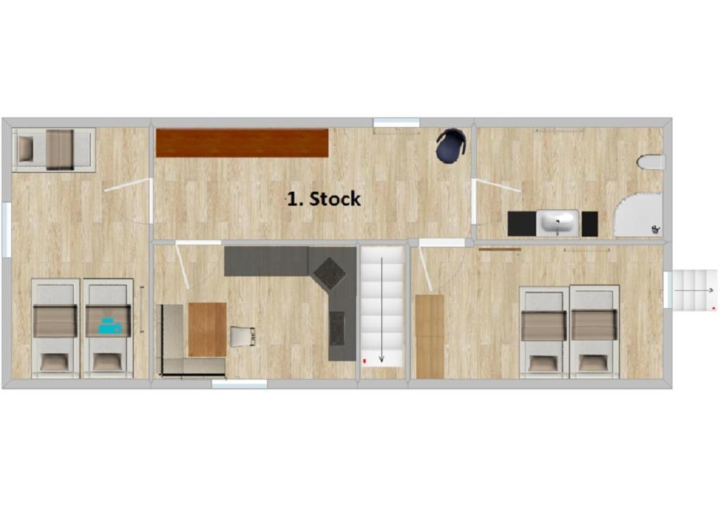 The floor plan of Ferienhaus Mörtl