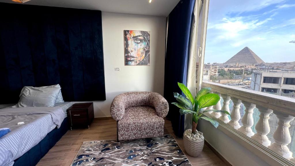 Posezení v ubytování Grand Pyramids Inn