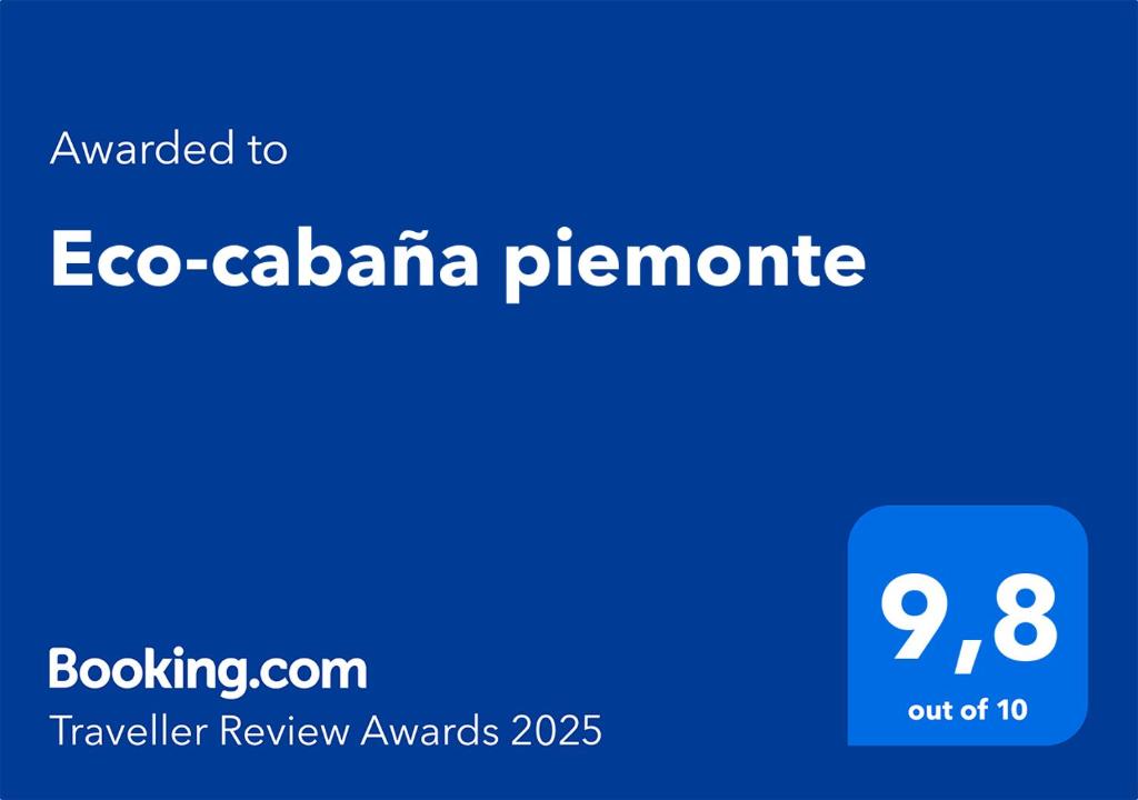 Certificato, attestato, insegna o altro documento esposto da Eco-cabaña piemonte