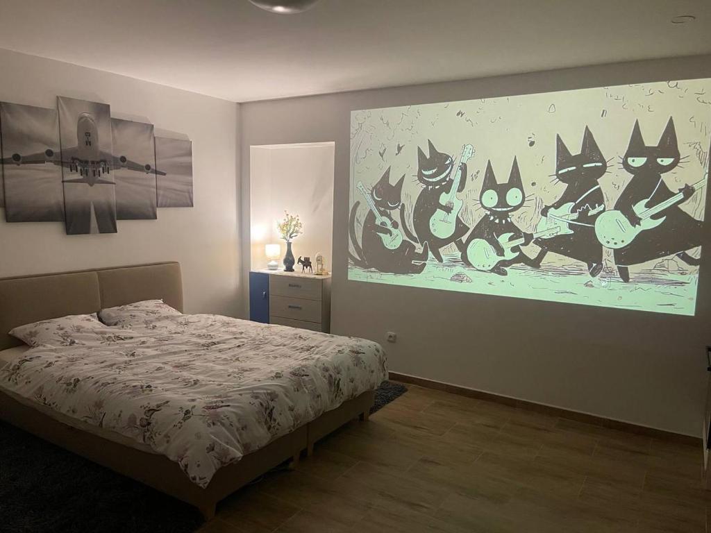 Postel nebo postele na pokoji v ubytování U Tonyho - Homestay Strakonice 1-kk