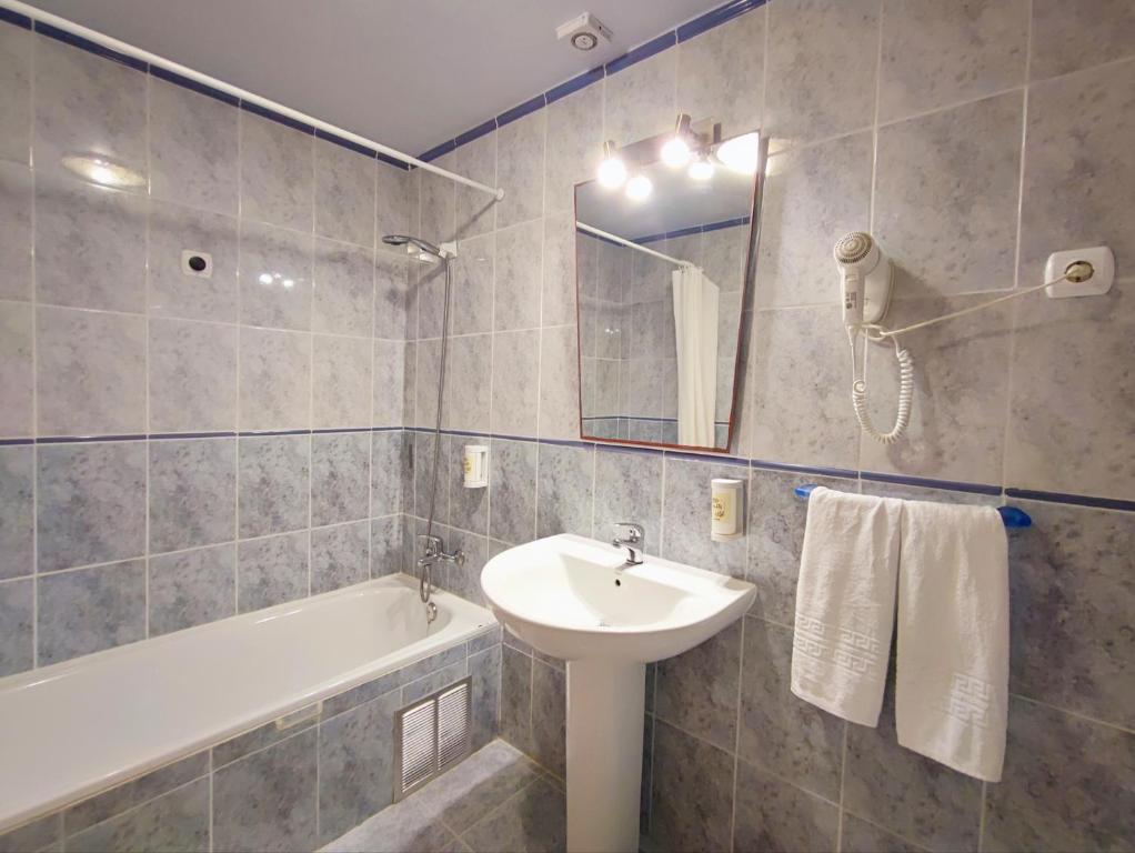 Koupelna v ubytování Hotel Miracastro