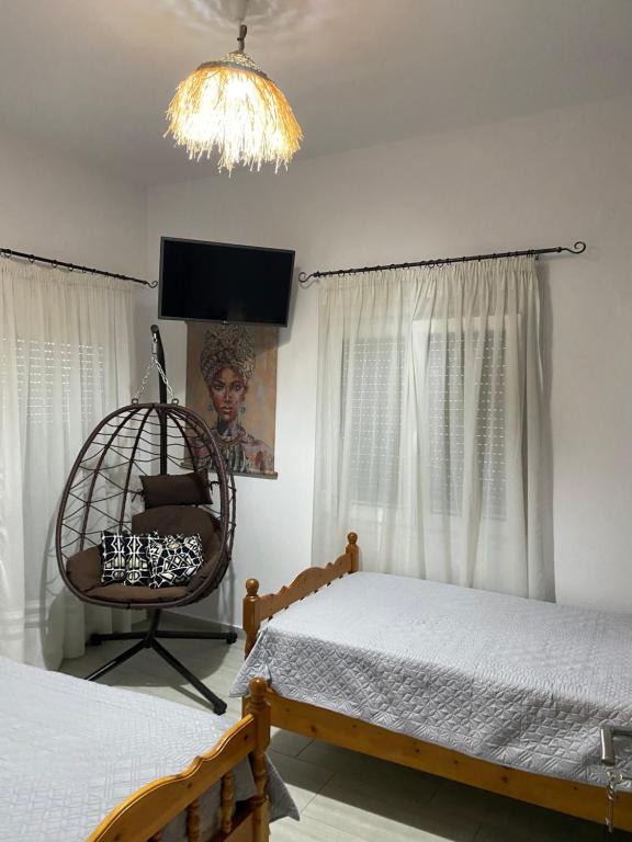 Postel nebo postele na pokoji v ubytování Villa Kampou