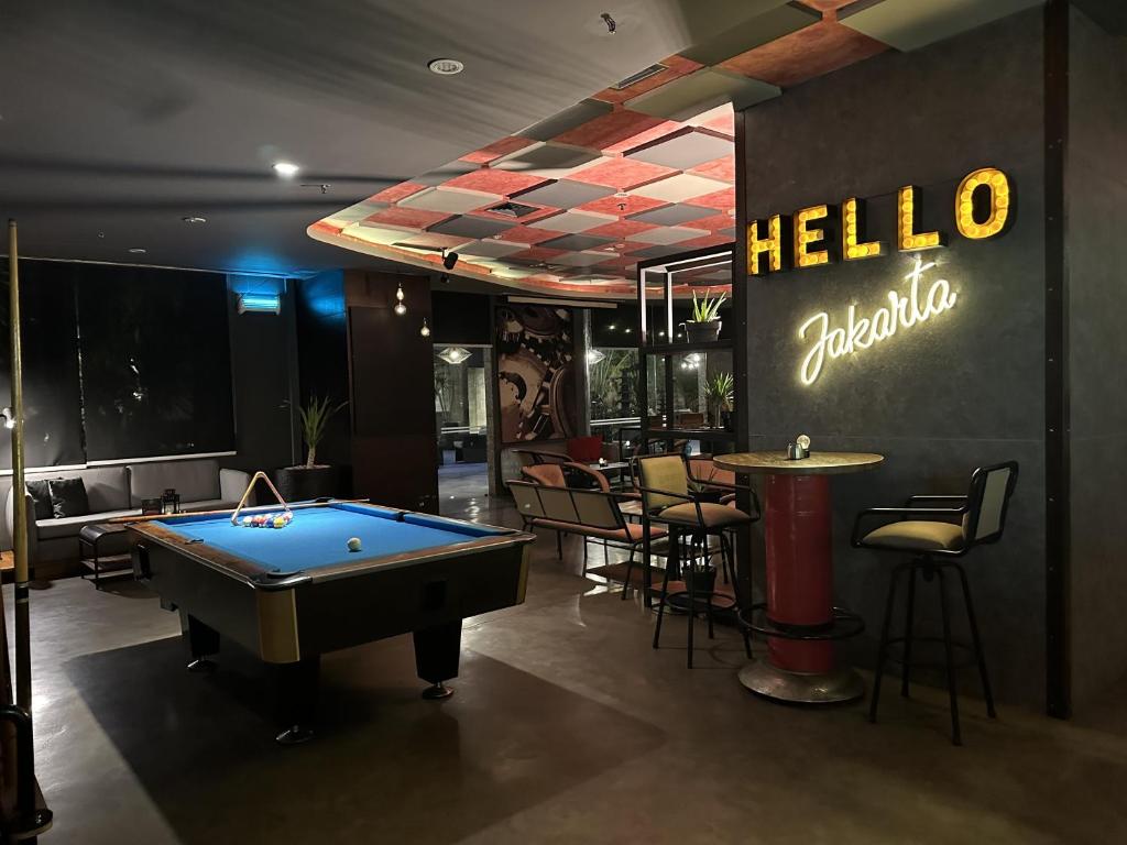 Biljarðborð á Hotel KIMAYA Slipi Jakarta By HARRIS