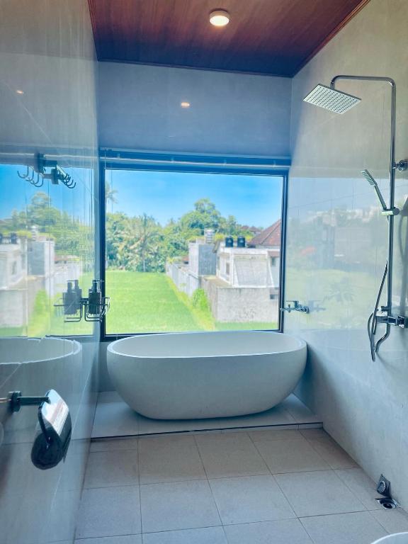 Posezení v ubytování Nirana Ubud