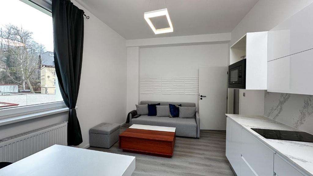 Posezení v ubytování Villa Leopold - apartmánový dům