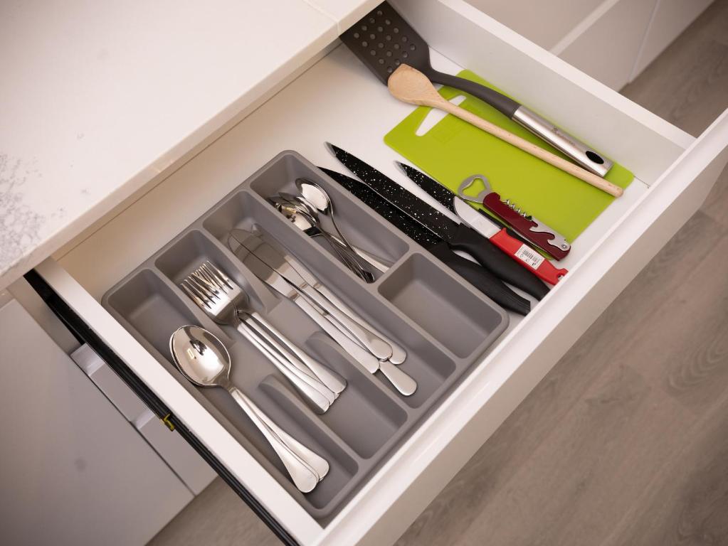 Kuchyň nebo kuchyňský kout v ubytování Villa Leopold - apartmánový dům