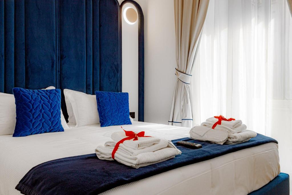 Postel nebo postele na pokoji v ubytování Historical Center