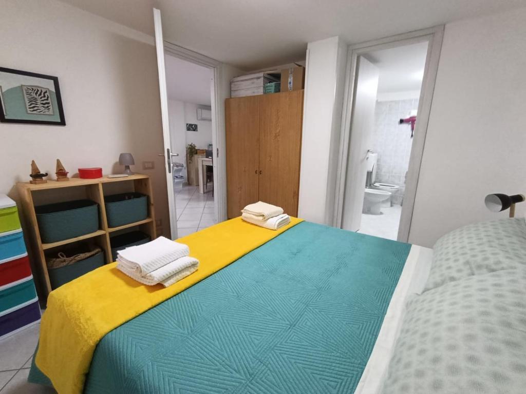 Postel nebo postele na pokoji v ubytování Guarda l'alba