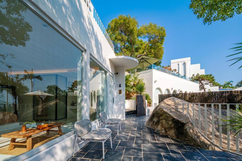 Balkón nebo terasa v ubytování Almeta Designer Hotel