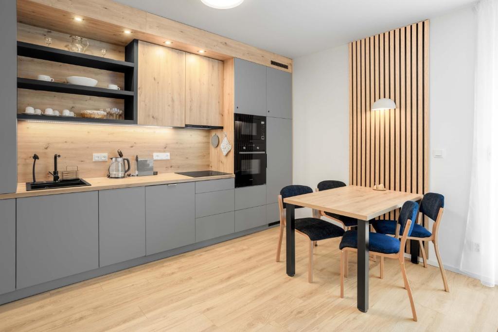 Kuchyň nebo kuchyňský kout v ubytování Residence Krušec